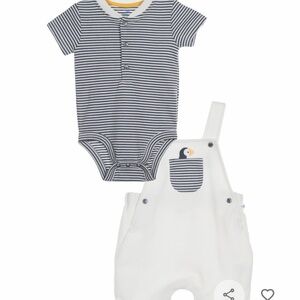 Caramel Navy and White Striped One Piece